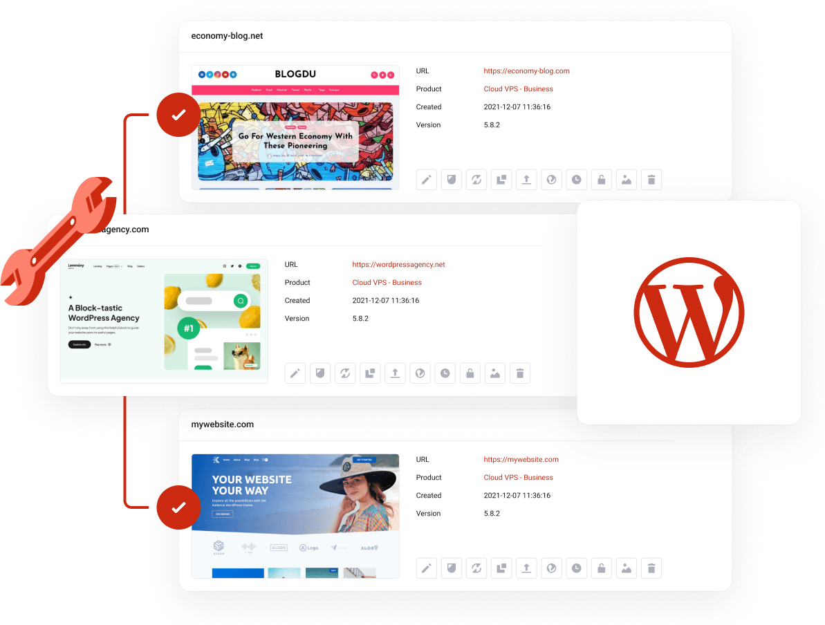 WordPress Hosting - All-in-one WordPress dashboard